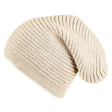 Cream Cashmere Slouch Beanie Hat