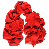 Cardinal Red Cashmere and Silk Wrap