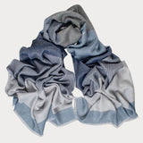 Fitzwilliam Multi Grey Silk and Wool Scarf