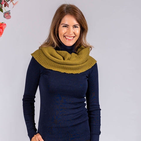 Dark Pistachio Cashmere Neck Warmer