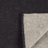 Grey and Black Double Face Cashmere Cravat Scarf