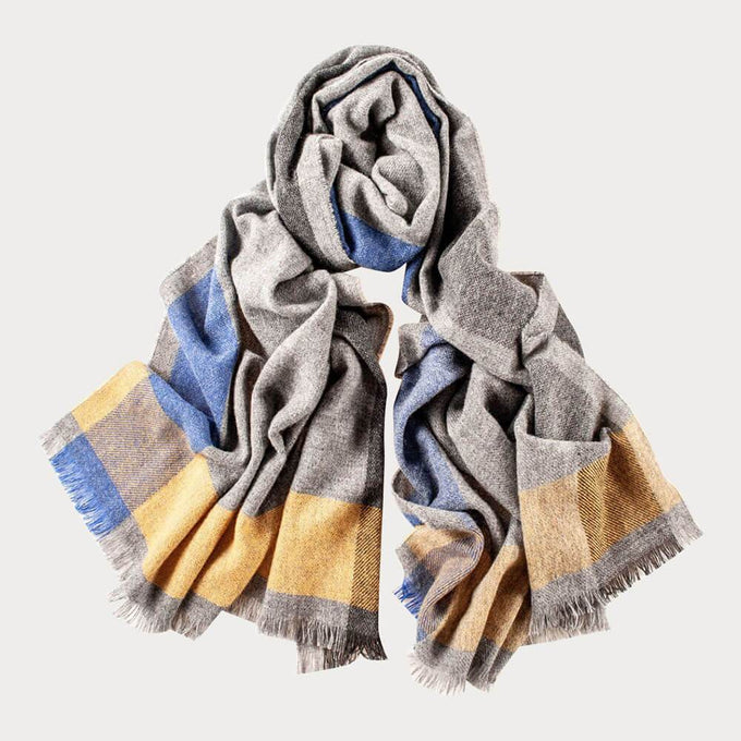 Multi Toned  Grey Cashmere Stole