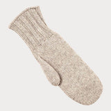 Grey Chunky Cable Knit Cashmere Mittens