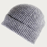 Grey Cashmere Beanie Hat