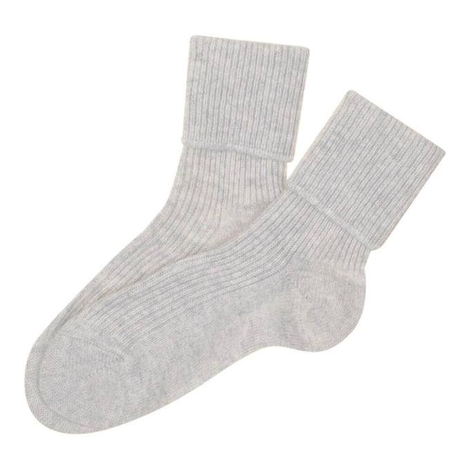 Barely Grey Cashmere Bed Socks