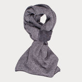 Charcoal and Ivory Double Faced Cashmere Neck Warmer