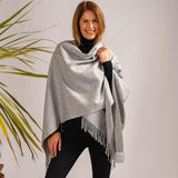 Silver Grey Merino Wool Cape