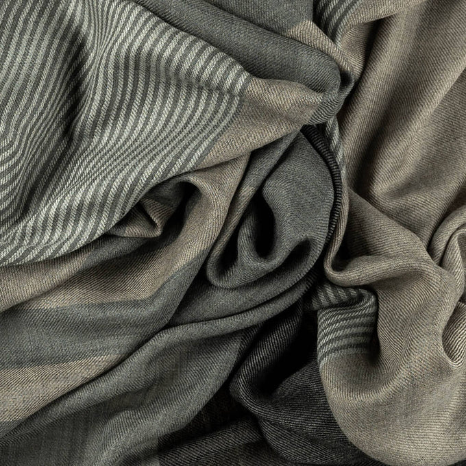 Hogarth Stripe Silk and Wool Scarf