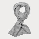 Grey and Ivory Chevron Double Faced Cashmere Neck Warmer