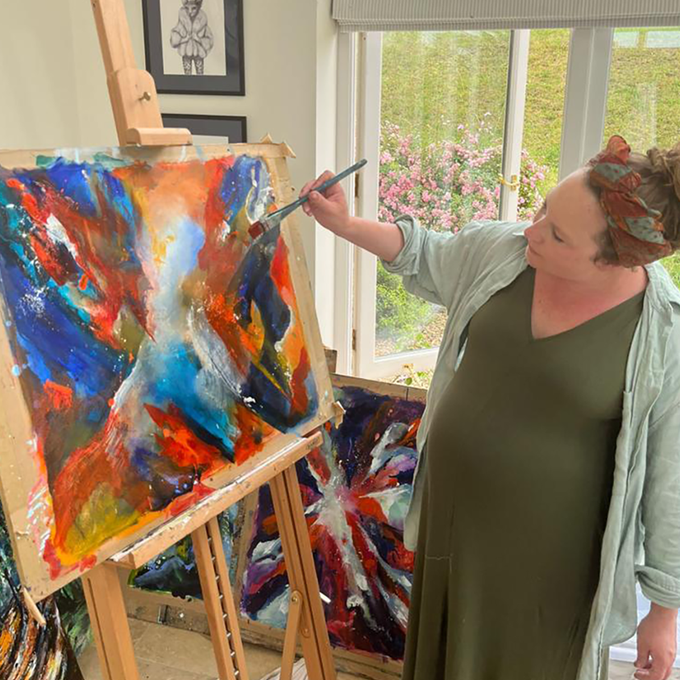 Sunblaze Painting by Kirsty Erskine-Hill