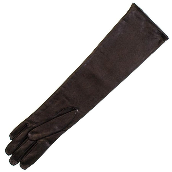 Long Black Leather Gloves Ì_Ì_̱ Silk Lined 2