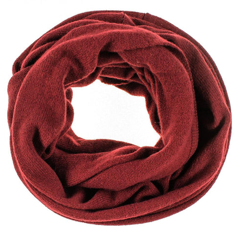 Burgundy Double Size Knitted Cashmere Snood