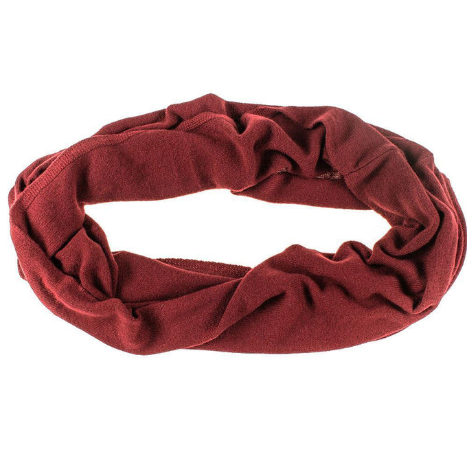 Burgundy Double Size Knitted Cashmere Snood