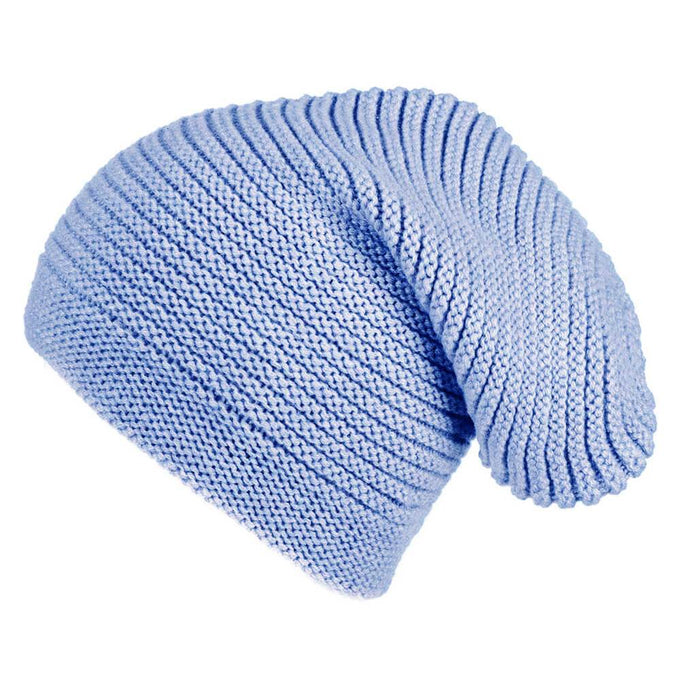 Sky Blue Cashmere Slouch Beanie