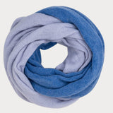 Two Tone Blue Cashmere Snood