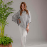 Grey Cotton and Cashmere Poncho