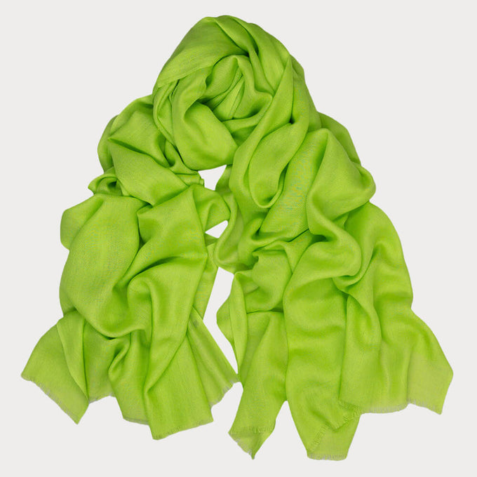 Citrus Lime Cashmere and Silk Wrap