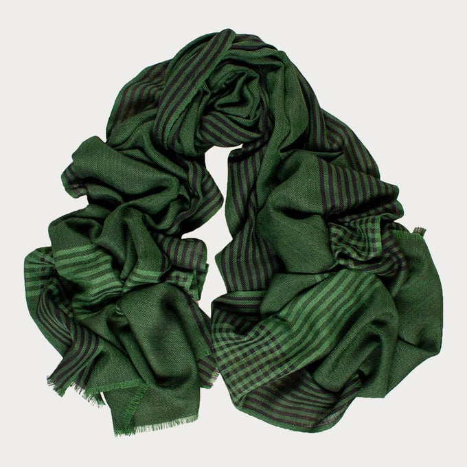 Lincoln Green Silk and Wool Scarf