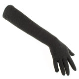 Long Black Italian Cashmere Gloves