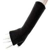 Long Black Cashmere Wrist Warmers 2