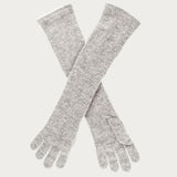 Long Grey Italian Cashmere Gloves