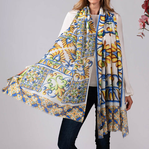 The Classics Trilogy - Majolica Cashmere and Silk Wrap