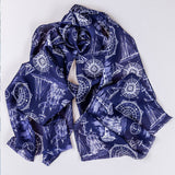 Marine Navy Silk Twill Scarf