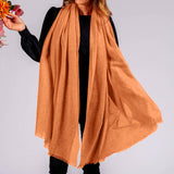 Marmalade Orange Gossamer Cashmere Shawl