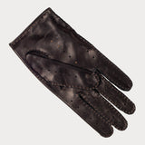 Men’s Hand Stitched Black and Hazelnut Leather Driving Gloves