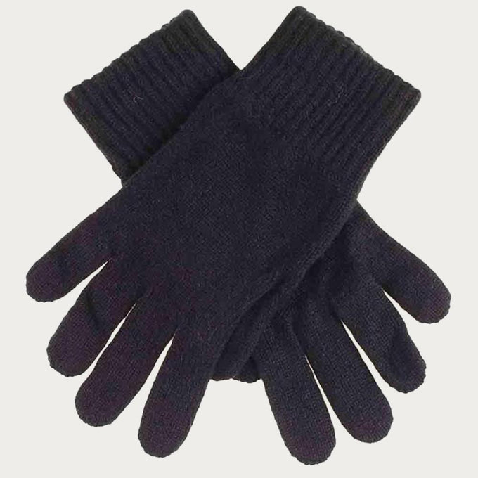 Men's Black Cashmere Gloves