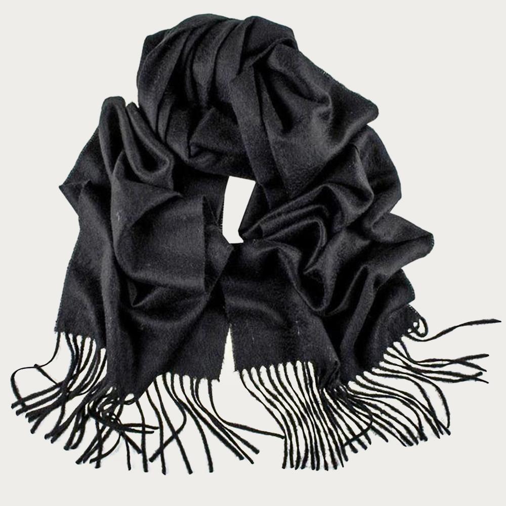 Men's Black Cashmere Scarf To Buy Online Black.co.uk