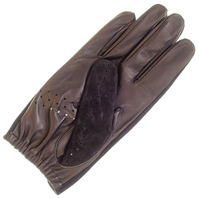 Men’s Black Suede and Leather Driving Gloves