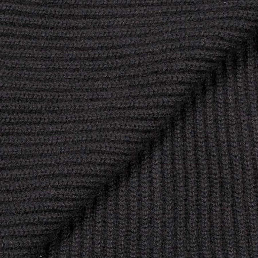 Black Ribbed Scarf Black Rib Knit Cashmere Scarf – Black.co.uk