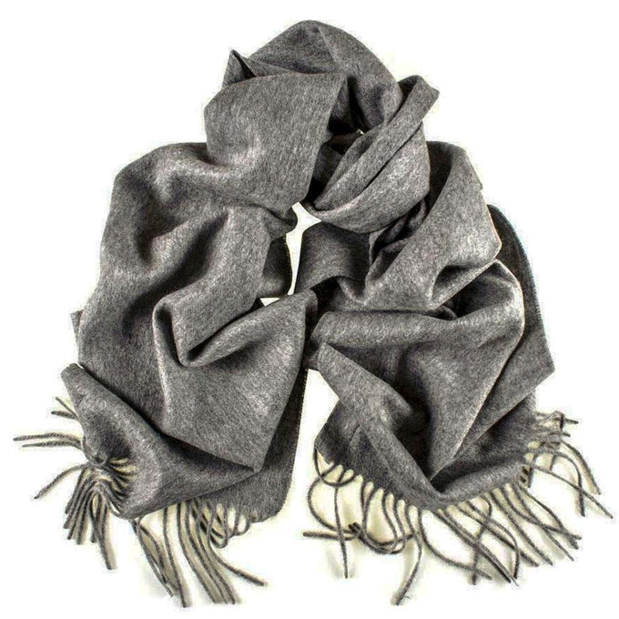 Mid Grey Cashmere Scarf