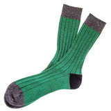 Emerald Charcoal and Black Cashmere Socks