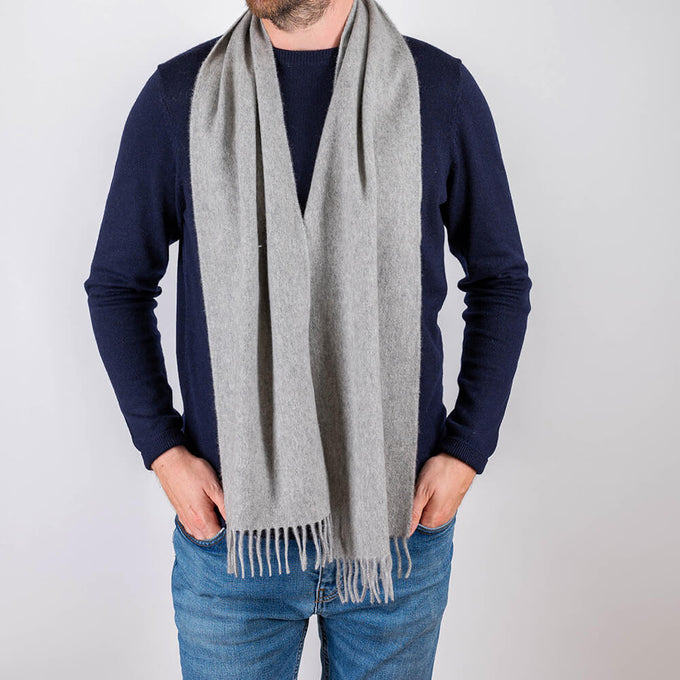 Simons Cashmere Scarves Online Grey Cashmere Scarf