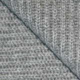 Grey Rib Knit Cashmere Scarf