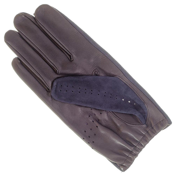 Men’s Navy Suede and Leather Driving Gloves