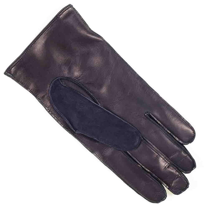 Men’s Navy Suede and Leather Gloves  Cashmere Lined