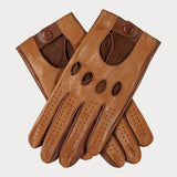 Men’s Two Tone Brown Italian Leather Driving Gloves