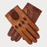 Men’s Two Tone Brown Italian Leather Driving Gloves