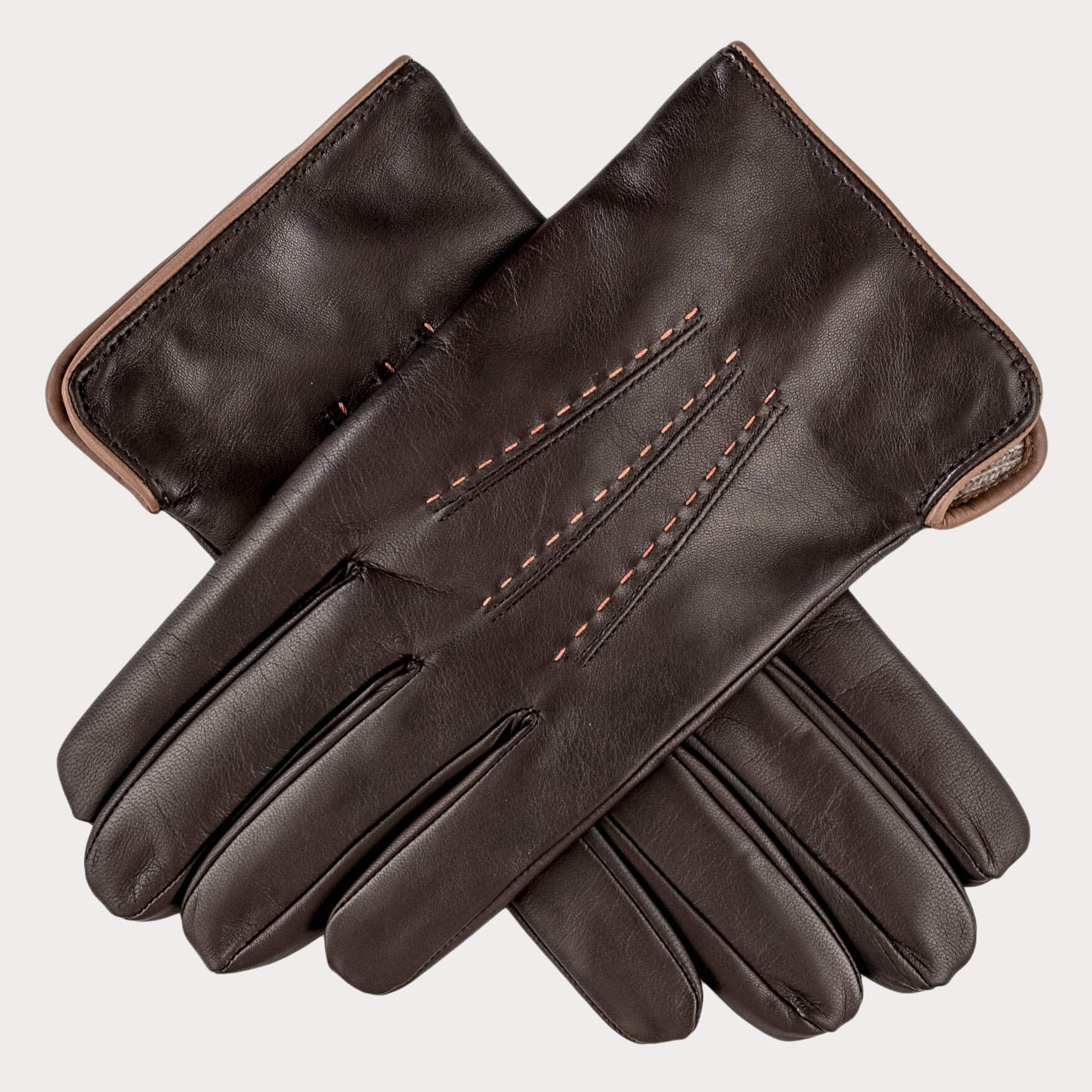 Stylish For Men Dress Gloves Mens Designer Leather Gloves Men's Two Tone Brown Cashmere Lined Leather Stylish For Men Dress Gloves Mens Designer Leather Gloves Men's Two Tone Brown Cashmere Lined Leather