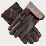 Men’s Two Tone Brown Cashmere Lined Leather Gloves