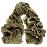 Military Green Cashmere and Silk Wrap