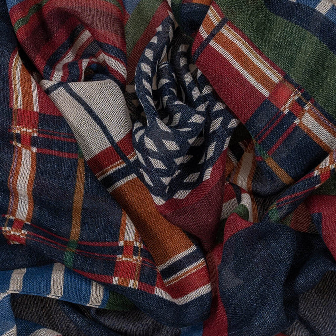 Mantus Geometric Italian Wool Scarf