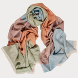 Muted Striped Cashmere Stole