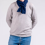Navy Blue Double Faced Cashmere Neck Warmer