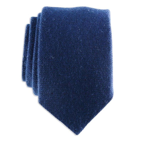 Navy Blue Knitted Cashmere Tie