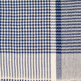 Navy and Ivory Houndstooth Cashmere Ring Shawl