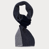 Navy and Ivory Fleur de Lis Cashmere Neck Warmer